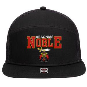 AEAONMS Noble Shrine Emblem Masons Shriner Fathers Day Gift 7 Panel Mesh Trucker Snapback Hat