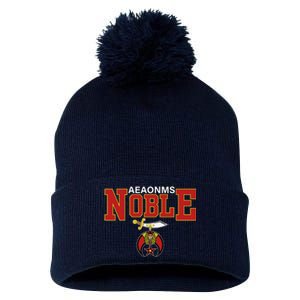 AEAONMS Noble Shrine Emblem Masons Shriner Fathers Day Gift Pom Pom 12in Knit Beanie