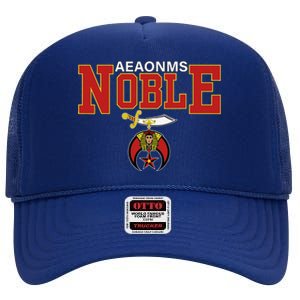 AEAONMS Noble Shrine Emblem Masons Shriner Fathers Day Gift High Crown Mesh Back Trucker Hat