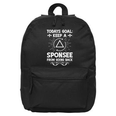 Aa Na Sponsor Alcoholics Anonymous Sobriety Anniversary 16 in Basic Backpack