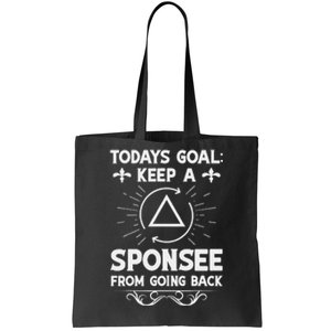 Aa Na Sponsor Alcoholics Anonymous Sobriety Anniversary Tote Bag