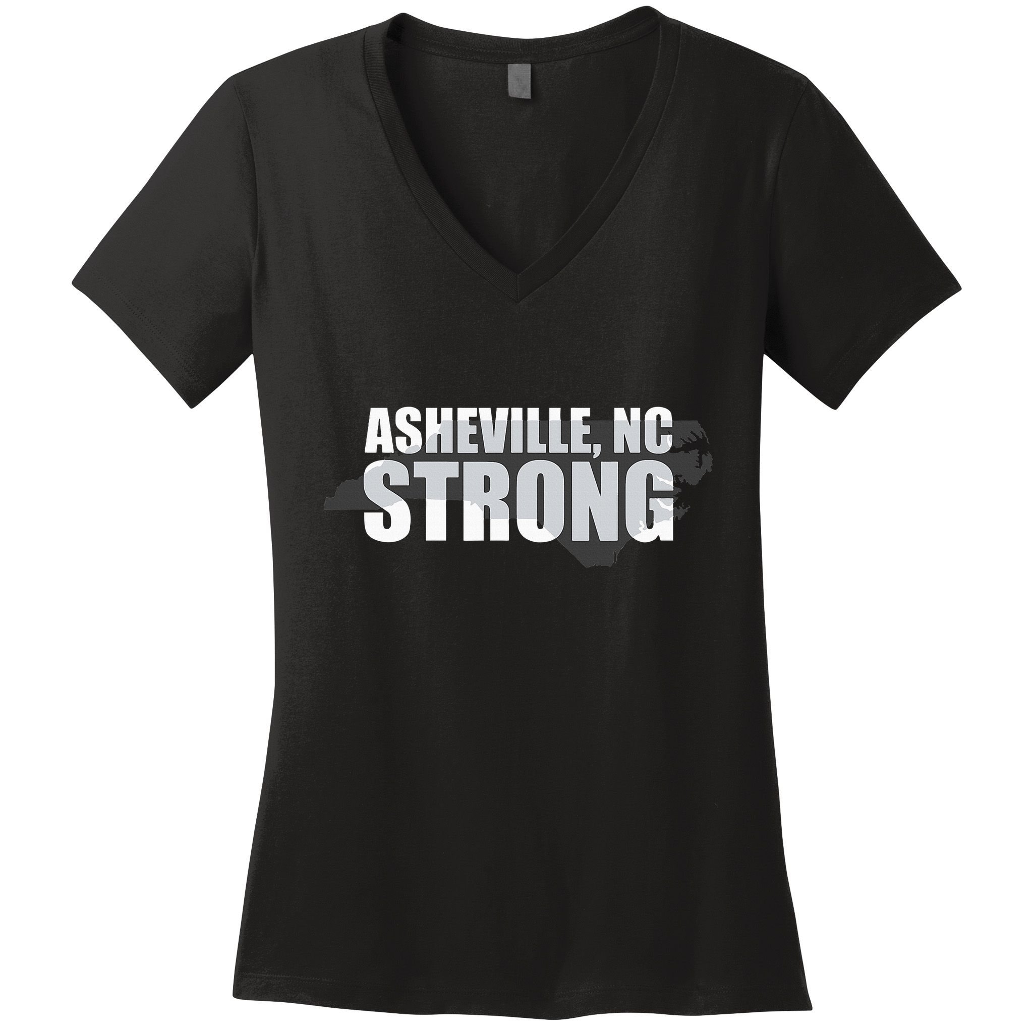 Asheville Nc Strong Asheville North Carolina Women's V-Neck T-Shirt