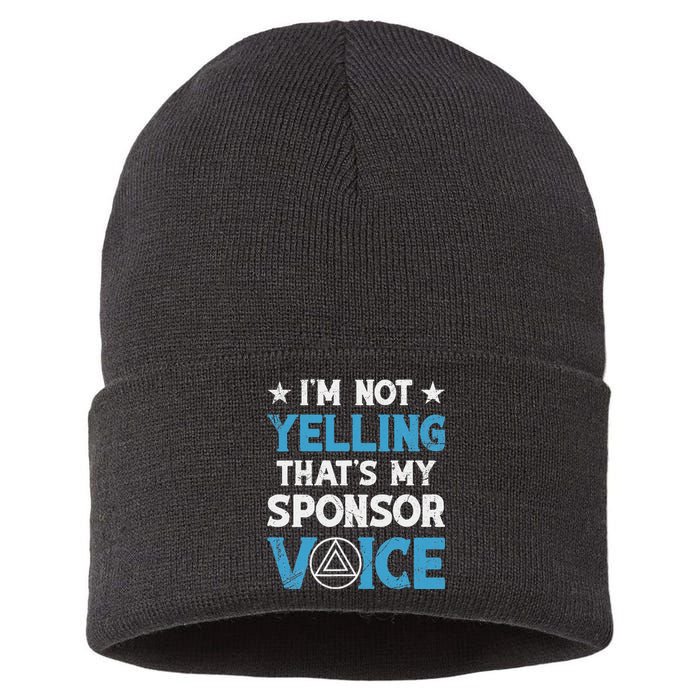 Aa Na Sponsor 60 Day Chip Sober Logo Aa Sobriety Sponsee Sustainable Knit Beanie