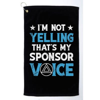 Aa Na Sponsor 60 Day Chip Sober Logo Aa Sobriety Sponsee Platinum Collection Golf Towel