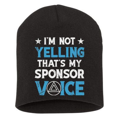 Aa Na Sponsor 60 Day Chip Sober Logo Aa Sobriety Sponsee Short Acrylic Beanie