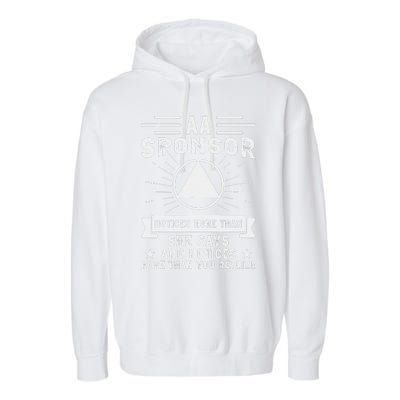 Aa Na Sponsor Alcoholics Anonymous Aa Na Sponsee Garment-Dyed Fleece Hoodie