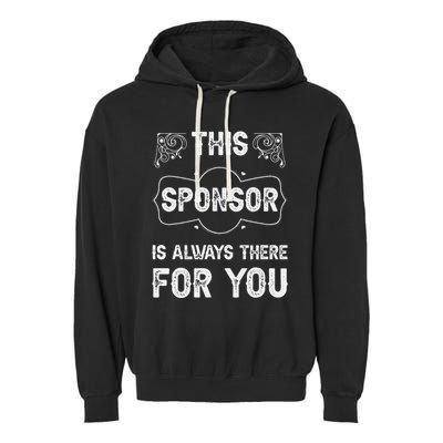 Aa Na Sponsor Sobriety Coin Sober Logo Alcoholics Anonymous Garment-Dyed Fleece Hoodie