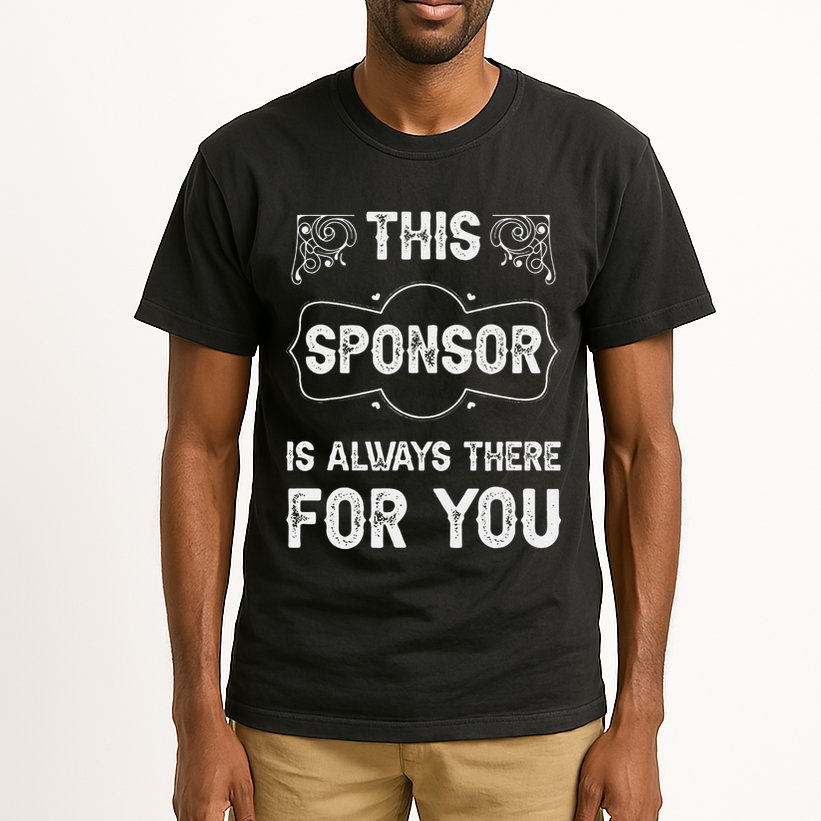 Aa Na Sponsor Sobriety Coin Sober Logo Alcoholics Anonymous Tall T-Shirt