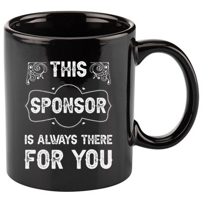 Aa Na Sponsor Sobriety Coin Sober Logo Alcoholics Anonymous 11oz C Handle Ceramic Mug