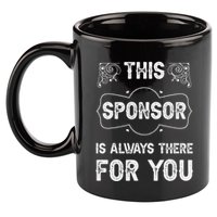 Aa Na Sponsor Sobriety Coin Sober Logo Alcoholics Anonymous 11oz C Handle Ceramic Mug