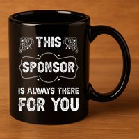 Aa Na Sponsor Sobriety Coin Sober Logo Alcoholics Anonymous 11oz C Handle Ceramic Mug