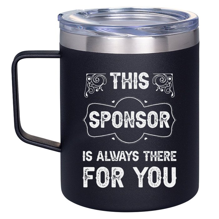 Aa Na Sponsor Sobriety Coin Sober Logo Alcoholics Anonymous 12oz Stainless Steel Coffee Mug