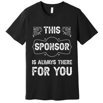 Aa Na Sponsor Sobriety Coin Sober Logo Alcoholics Anonymous Premium T-Shirt