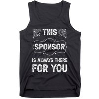 Aa Na Sponsor Sobriety Coin Sober Logo Alcoholics Anonymous Tank Top