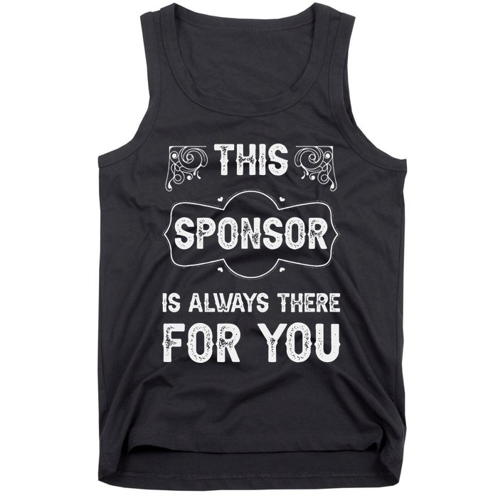 Aa Na Sponsor Sobriety Coin Sober Logo Alcoholics Anonymous Tank Top