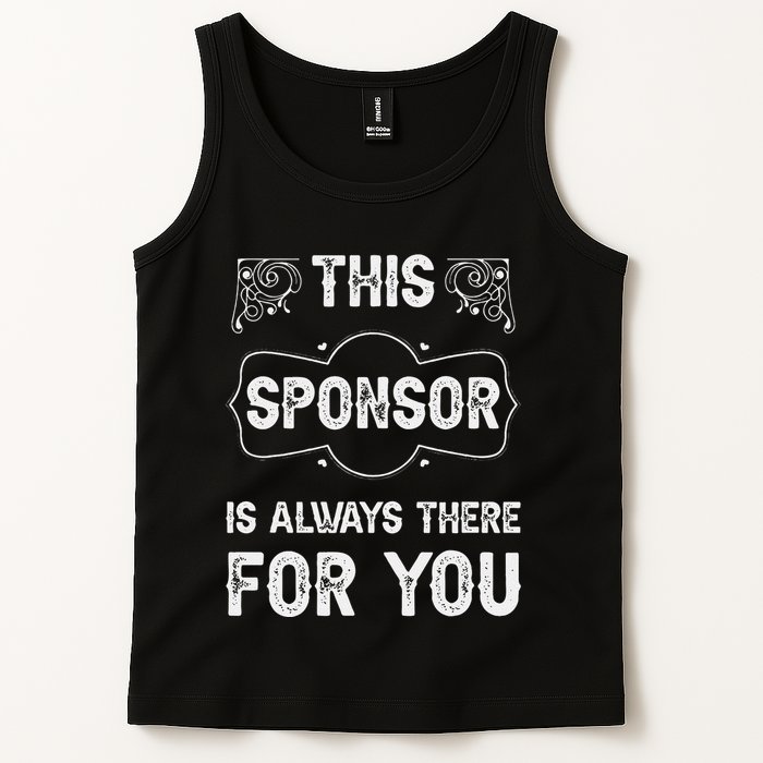 Aa Na Sponsor Sobriety Coin Sober Logo Alcoholics Anonymous Tank Top