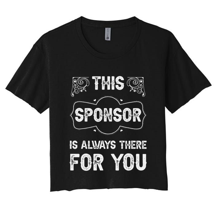 Aa Na Sponsor Sobriety Coin Sober Logo Alcoholics Anonymous Crop Top