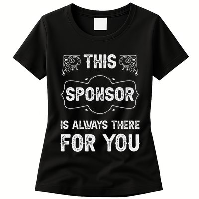 Aa Na Sponsor Sobriety Coin Sober Logo Alcoholics Anonymous Womens T-Shirt