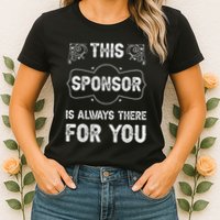 Aa Na Sponsor Sobriety Coin Sober Logo Alcoholics Anonymous Womens T-Shirt