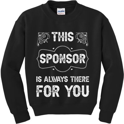 Aa Na Sponsor Sobriety Coin Sober Logo Alcoholics Anonymous Kids Sweatshirt