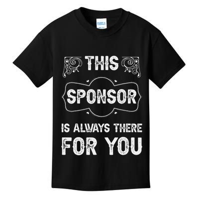 Aa Na Sponsor Sobriety Coin Sober Logo Alcoholics Anonymous Kids T-Shirt