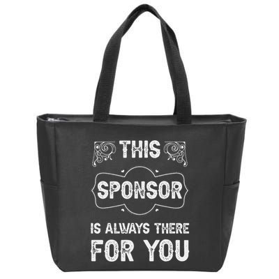 Aa Na Sponsor Sobriety Coin Sober Logo Alcoholics Anonymous Zip Tote Bag