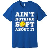 AinT Nothing Soft About It Softball Player Meaningful Gift Premium T-Shirt