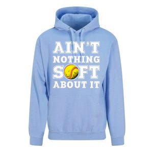 AinT Nothing Soft About It Softball Player Meaningful Gift Unisex Surf Hoodie