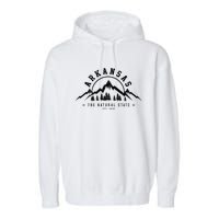 Arkansas Natural State America Usa Souvenir Garment-Dyed Fleece Hoodie