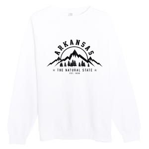 Arkansas Natural State America Usa Souvenir Premium Crewneck Sweatshirt