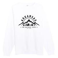 Arkansas Natural State America Usa Souvenir Premium Crewneck Sweatshirt