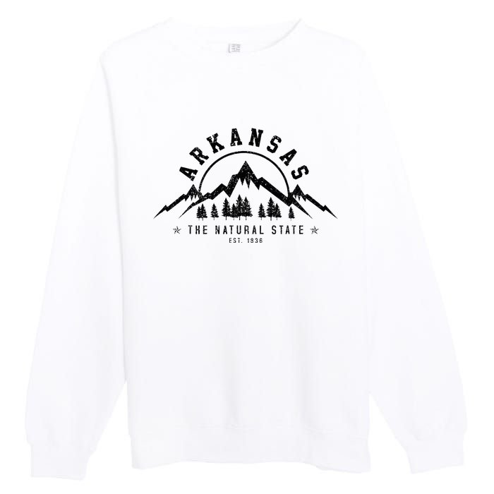 Arkansas Natural State America Usa Souvenir Premium Crewneck Sweatshirt