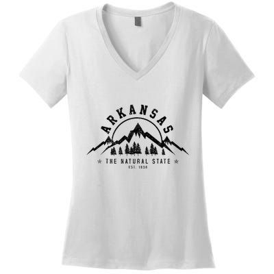 Arkansas Natural State America Usa Souvenir Women's V-Neck T-Shirt