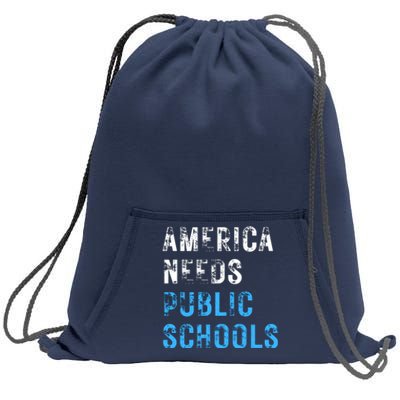 America Needs Schools Sweatshirt Cinch Pack Bag