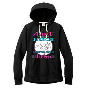 Aunt Niece Sentital Gift Bond Baptism Christmas Present Cool Gift Women's Fleece Hoodie