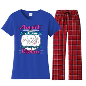 Aunt Niece Sentital Gift Bond Baptism Christmas Present Cool Gift Women's Flannel Pajama Set