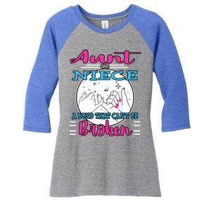 Aunt Niece Sentital Gift Bond Baptism Christmas Present Cool Gift Women's Tri-Blend 3/4-Sleeve Raglan Shirt