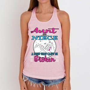 Aunt Niece Sentital Gift Bond Baptism Christmas Present Cool Gift Women's Knotted Racerback Tank