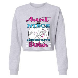 Aunt Niece Sentital Gift Bond Baptism Christmas Present Cool Gift Cropped Pullover Crew