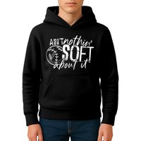 Aint Nothin Soft About It Softball Kids Hoodie