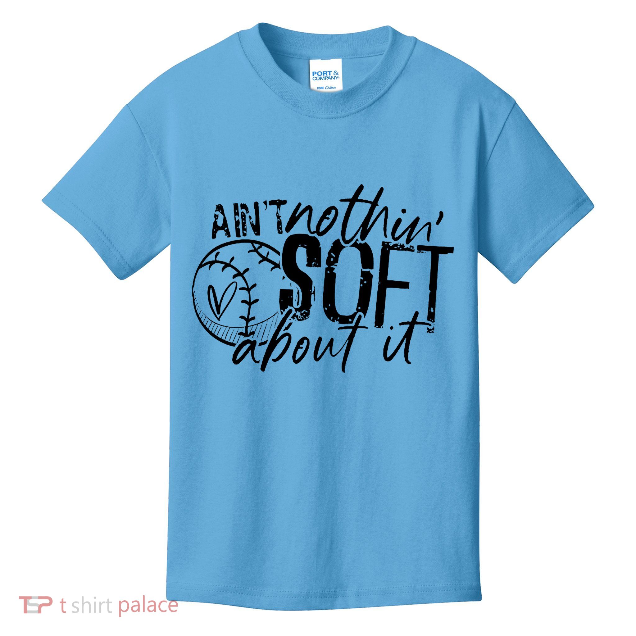 Aint Nothin Soft About It Softball Kids T-Shirt