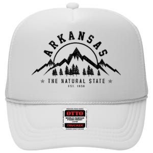 Arkansas Natural State America Usa Souvenir High Crown Mesh Back Trucker Hat