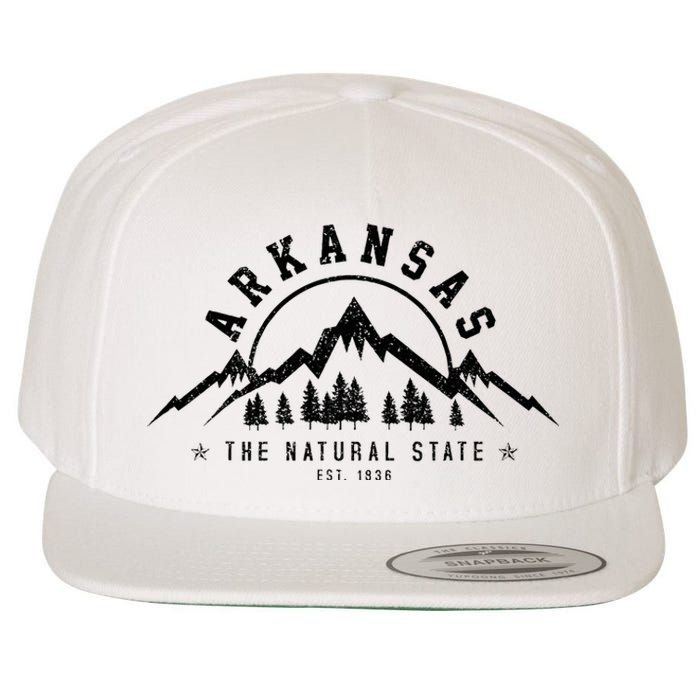 Arkansas Natural State America Usa Souvenir Wool Snapback Cap