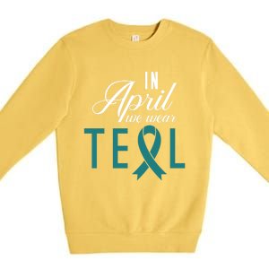 April National Sexual Assault Awareness Funny Gift Premium Crewneck Sweatshirt