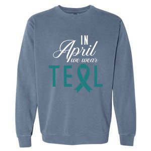 April National Sexual Assault Awareness Funny Gift Garment-Dyed Sweatshirt