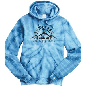 Arkansas Natural State Est 1836 Mountains Nature Gift Tie Dye Hoodie