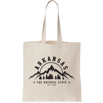 Arkansas Natural State Est 1836 Mountains Nature Gift Tote Bag