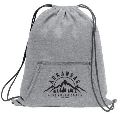 Arkansas Natural State Est 1836 Mountains Nature Gift Sweatshirt Cinch Pack Bag