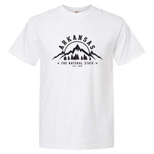 Arkansas Natural State Est 1836 Mountains Nature Gift Garment-Dyed Heavyweight T-Shirt