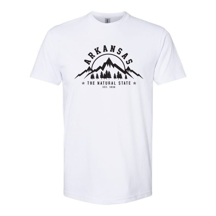 Arkansas Natural State Est 1836 Mountains Nature Gift Softstyle CVC T-Shirt